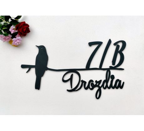 Číslo na dom - DROZD s názvom ulice